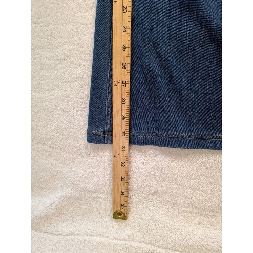Halara Flex Denim High Waisted Crossover Flare Pants Blue Women 3X Regular NEW